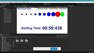 Selection Sort Algorithm Visualization in Unity - Learn Sorting with Animation