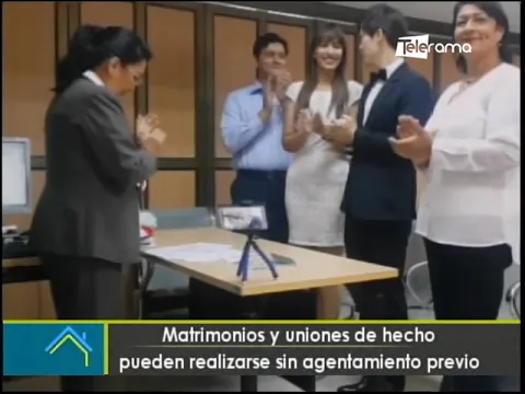 Matrimonios y uniones de hecho pueden realizarse sin agendamiento previo