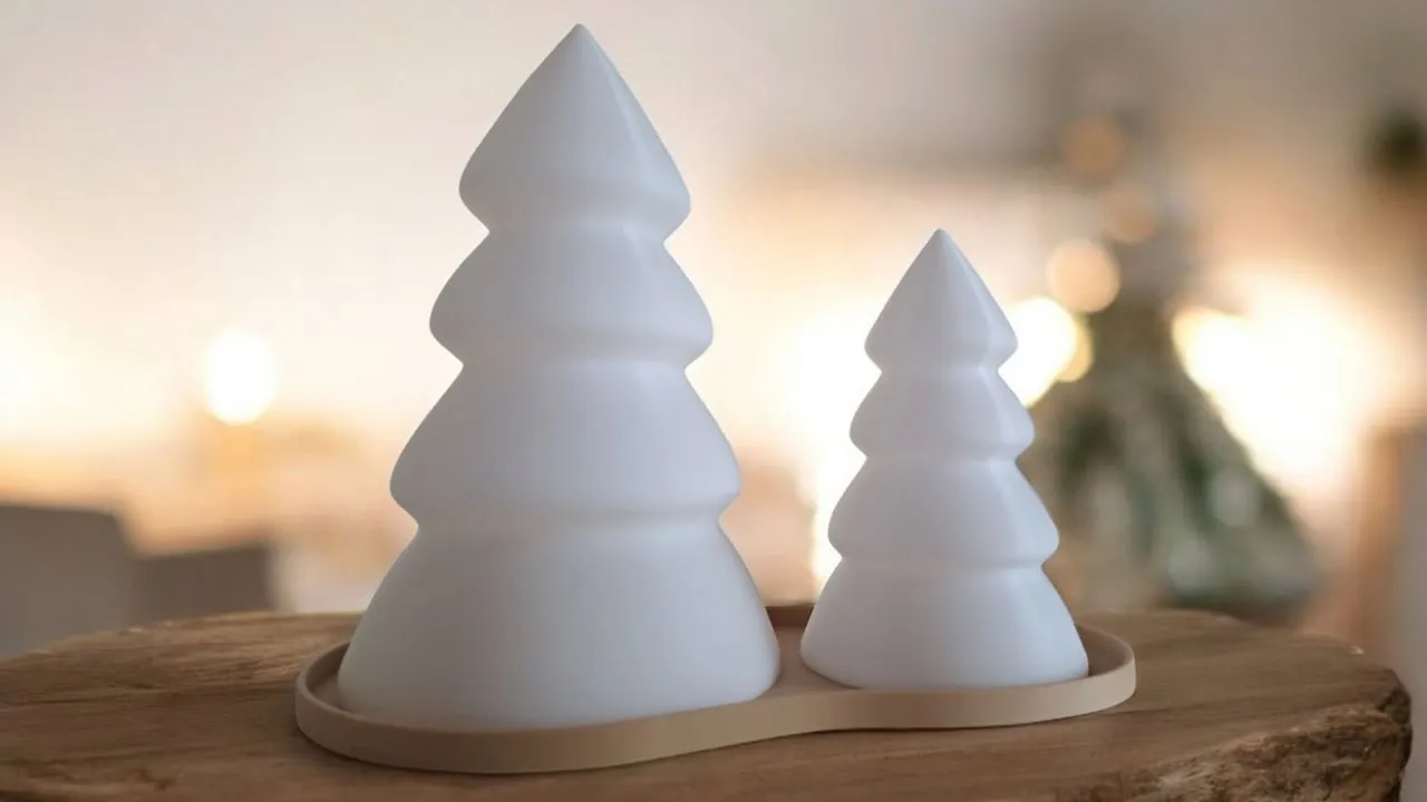 Christmas Tree Set with Tray (Tealight compatible)
