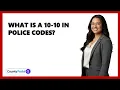 What Is A 10-10 In Police Codes