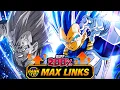 AMAZING LEVEL 10 LINKS 100 RAINBOW STAR EZA AGL EVOLUTION BLUE VEGETA DBZ Dokkan Battle