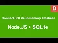 Node JS How to Connect SQLite in-memory Database