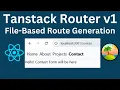 Tanstack Router Create simple ReactJS Portfolio App from Scratch with Tanstack Router