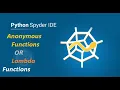 Python Tutorial for Beginners Anonymous Functions Lambda Lambda Functions in Python