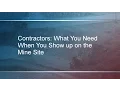 MSHA Compliance - Contractor Requirements