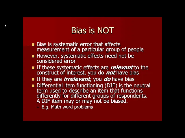 Differential Functioning, pt 1