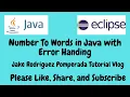 Number To Words in Java With Error Handling