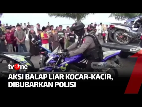 Kejar-kejaran Antara Polisi & Pelaku Balap Liar di Polewali Mandar