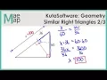 KutaSoftware Geometry - Similar Right Triangles Part 2