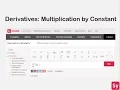 Derivatives Multiplication by Constant