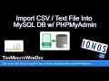 Import CSV or Text File data into MySQL Database with PHPMyAdmin on IONOS