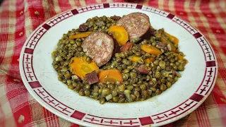 LENTILLES PAYSANNES À LA SAUCISSE DE MORTEAU