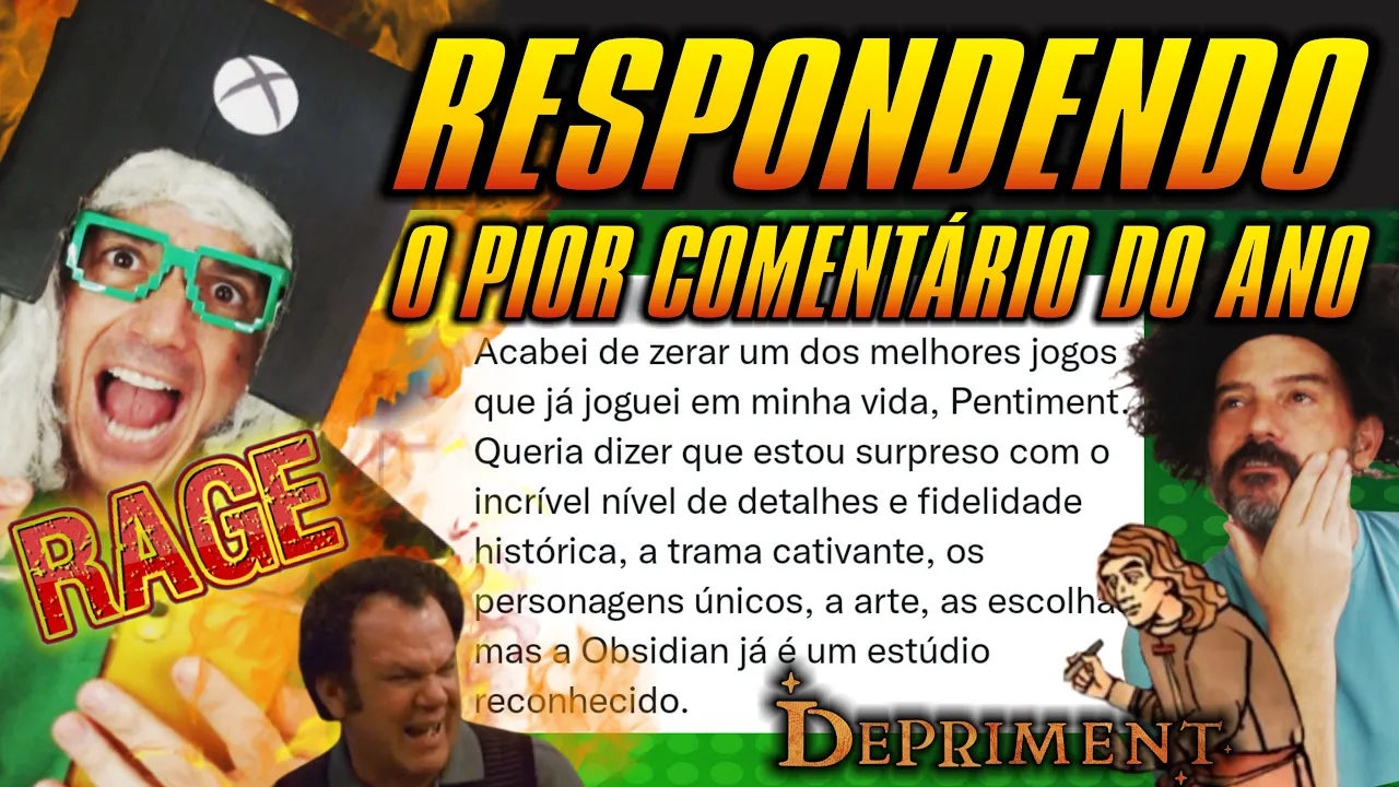 Respondendo o PIOR COMENTÁRIO DO ANO de um CaiSHIT, claro! #pentiment
