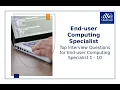 Top 10 End-user Computing Specialist Interview Questions and Answers For 2025 Part 01