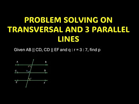 Transversal and 3 parallel lines Lines and Angles NCERT Grade 9 Math Khan Academy - Mathematics video for Grade 9