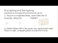 Lecture 6 Part PlayFair Cipher ALGORITHM