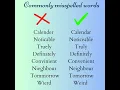 Commonly misspelled words in English