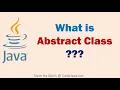 Java Core - What is abstract class in Java