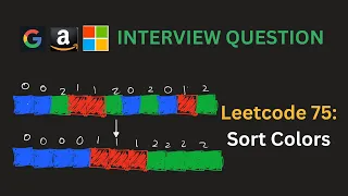 Leetcode 75 Sort Colours Data Structures and Algorithms Java C Python