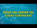Setup SQL Server SSL client certificate