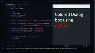 Colored dialog box with tkinter Python