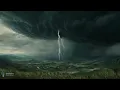Colossal Thunderstorm Approaching Over Valley 🌩️⚡ Thunder Sounds for Sleeping - Deep Sleep Ambience