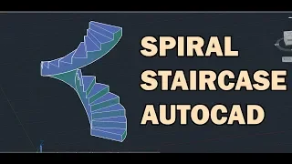 How to Make a 3D Spiral Staircase with AutoCAD step by step narrated tutorial for beginners