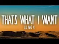 Lil Nas X - THATS WHAT I WANT (Lyrics)