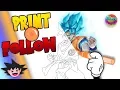 DRAGON BALL Z COLORING PAGES GOKU Super Saiyan Blue PRINTABLE
