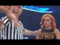 WWE charlotte wardrobe malfunction on WWE SmackDown 9 August 2016