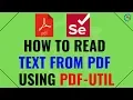 How to Read Text from PDF File using Pdf Util API