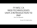 Web Technologies Echo Print statement