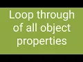 Loop through all of an object JavaScript c in hindi