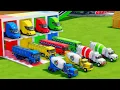 Lagu Garage with Colors - ALL MIXER TRUCK WITH DOUBLE FLATBED TRAILER TRUCK, MAN, LIZARD, KENWORTH, KRAZ