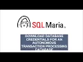 Downloading Database Credentials for an Autonomous Transaction Processing database