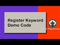 Functions 12 - Register Keyword Demo