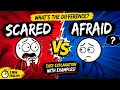 Scared vs Afraid What s the Difference English Vocabulary in 1 Minute