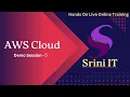 AWS Cloud By Mr Raju Online Training Demo Session - 5 Srini IT