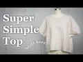 Detailed Sewing Tutorial For A Beginner Simple Linen Top Bias Binding Neckline Free Pattern