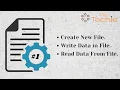 Create Write And Read Data From File - Java WeTechie