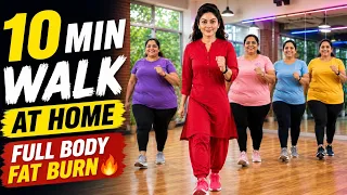 Full Body Fat Burning Walk At Home Workout To Lose Weight | Beginner Friendly