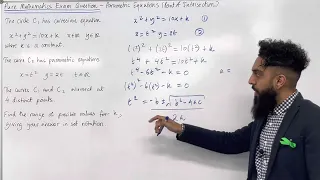 Pure Maths EQ - Parametric Equations Point of Intersection