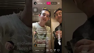 Griffin Gluck Instagram Live with Dad 24 Aug 2021