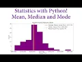 Statistics with Python Mean Median and Mode