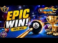 EPIC WIN 100 Skill Gameplay 8 Ball Pool Pro Match