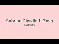 Sabrina Claudio ft Zayn - Rumors ( speed up )