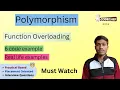 Polymorphism In C Compile Time polymorphism In C Function Overloading In C Polymorphism