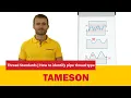 Thread Standards How to identify pipe thread type Tameson