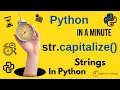 str capitalize - Capitalize Only First Letters in Python Strings