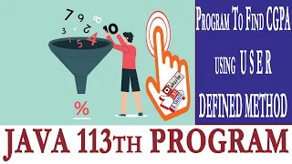 JAVA 113th PROGRAM Java code for calculating CGPA using a user-defined method